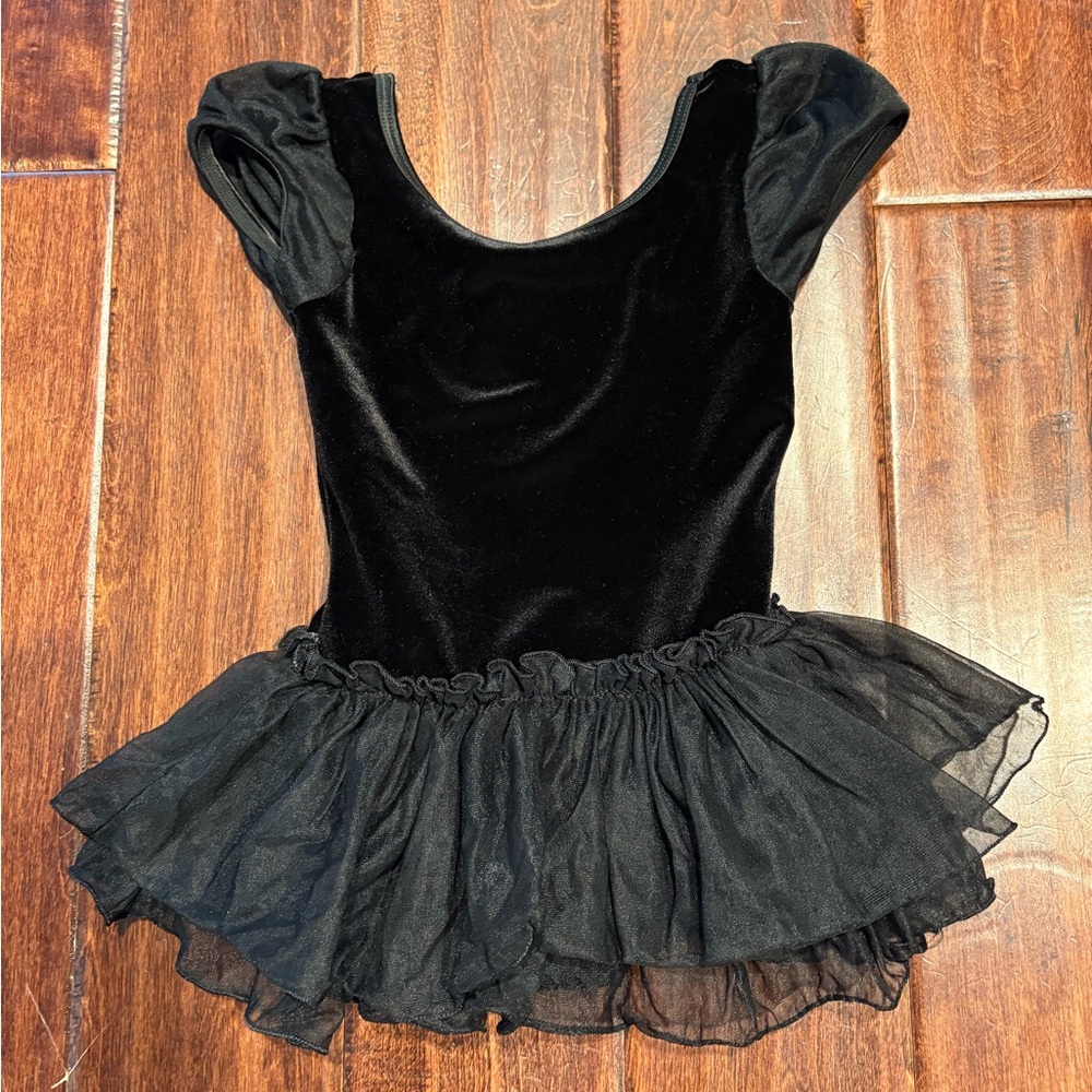 Black Velvet Kids Dance Dress